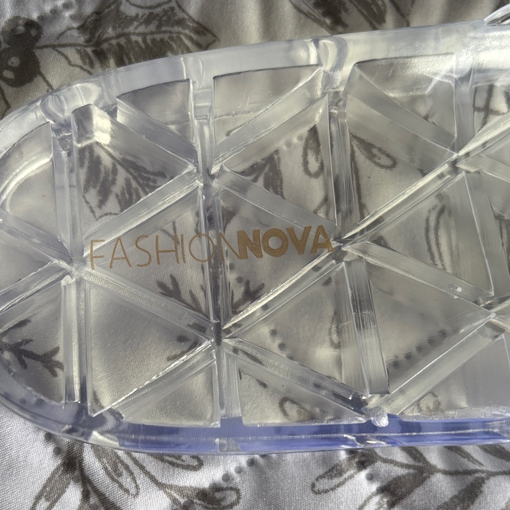 Fashion Nova Transparent Slide Sandals - Picture 2 of 5